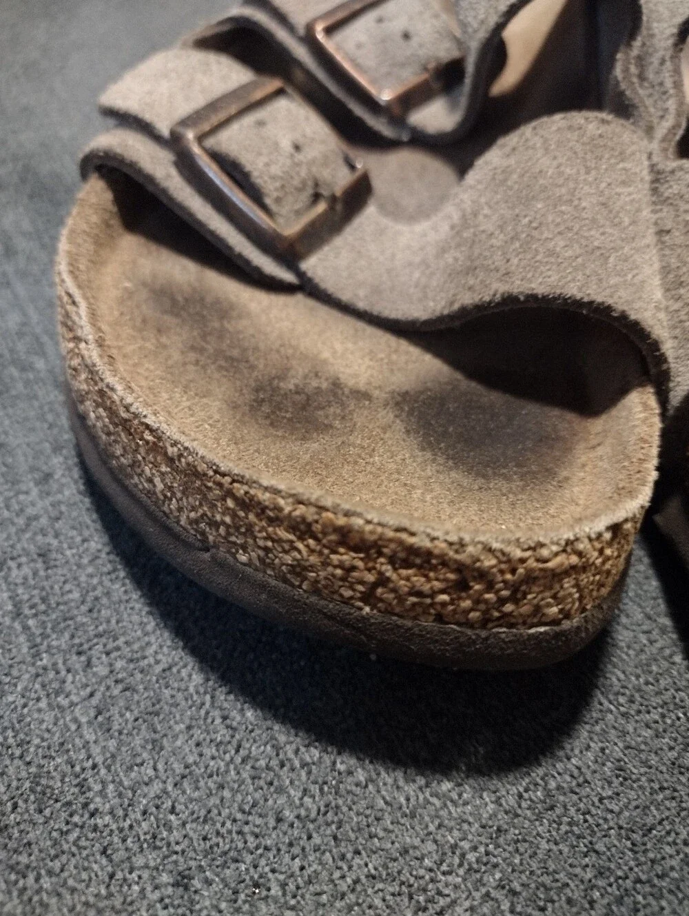 Birkenstock Arizona Suede Sandals – Tan / Taupe – Size 43